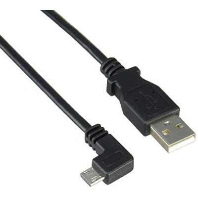 Bild av StarTech.com Micro USB laddning och synkkabel St/St vänster vinklad mikro 0,5 m