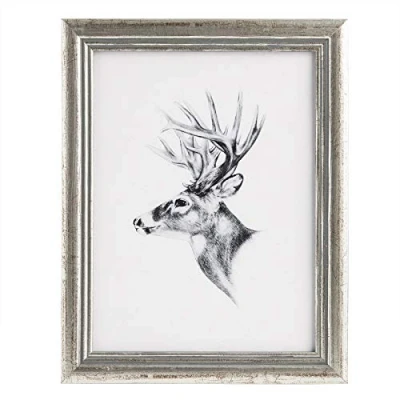 Bild av WOLTU Bildram, träram, fotoram med glaspanel i silver, 15 x 20 cm (6 8 tum)