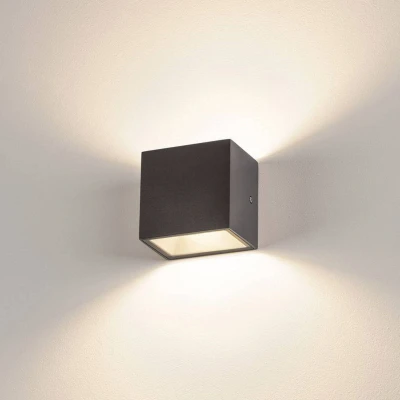Bild av SLV Vägglampa SITRA CUBE för effektiv utomhusbelysning av entrén, väggar, stigar, terrasser, fasader, trappor LED vägglampa, utomhuslampa, trädgårdslampa inside, 10 W, A A++