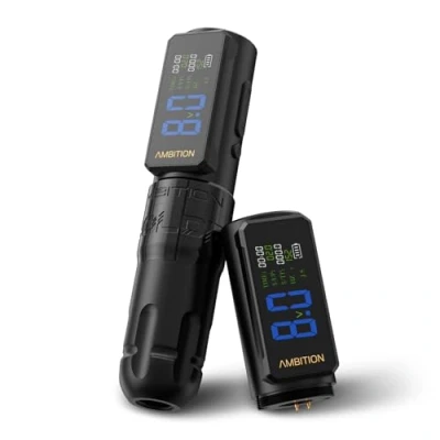 Bild av Ambition Soldier 270 S trådlös tatueringspenna maskin, roterande tatueringspistol med 2400 mAh batteri, g.cm Borstlös motor vridmoment, sladdlös 5,0 mm slaglängd