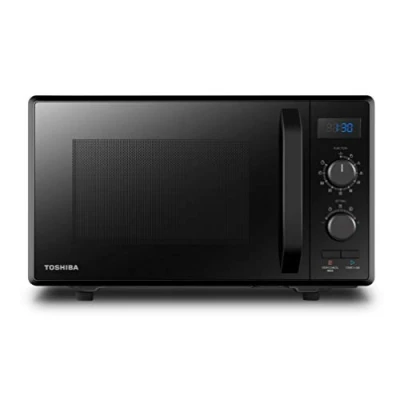 Bild av Toshiba MW2 AG23PF(BK) mikrovågsugn/3 i 1 mikrovågsugn med grill och kombifunktion, fristående, 23 l/900 W/1 000 W grill/energisparande ECO funktion/roterande platta positionsminne/svart