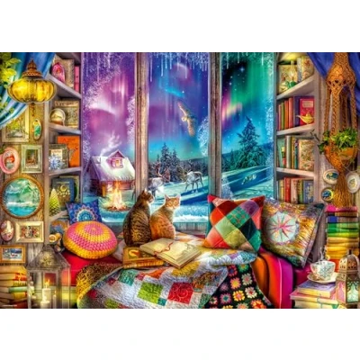 Bild av Ravensburger The Winter Reading Nook Pussel 1000 bitar