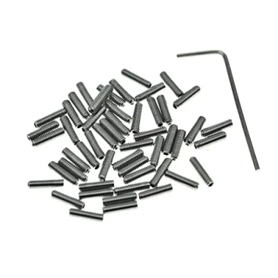 Bild av Dopro 100 pack metrisk M3 x 10 mm rostfritt stål gitarr bro sadel höjdjusteringsskruvar för FD Stratocaster/Telecaster