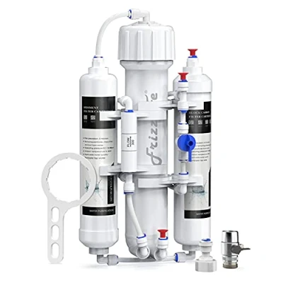 Bild av FRIZZLIFE Omvänd osmos system för akvarium, kompakt vattenfiltersystem med osmos, 3 stegs tropiska fiskar, diskusfiskar, havsfisk, kompatibel 190 L, 280 L eller 380 GPD membran (190 L)