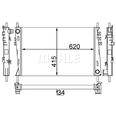 Bild av Kylare, motorkylning Mahle CR 1348 000S