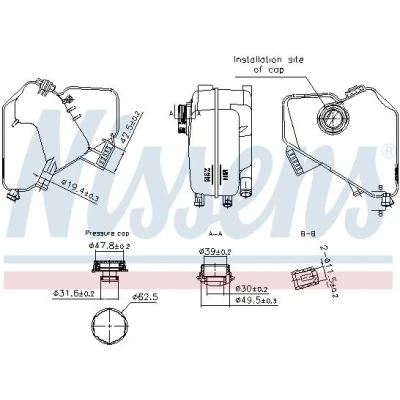 Bild av NISSENS 996322 Vase d&#039;Expansion 1,4 avec cache FORD: FIESTA 6, B Max