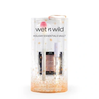 Bild av Wet n Wild Holiday Essentials Vault, Powder Highlighter, Brush and Clear Mascara Makeup Set for a Glow Up Look, Easy to Blend Formula, Nourishing Mega Mascara, Gift