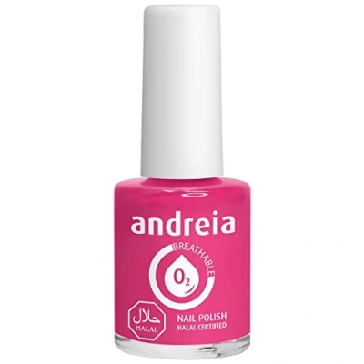Bild av Andreia Halal Nagellack som andas Vattengenomsläppligt Veganskt och Plågeri fri Färg B8 Rosa 10.5 ml