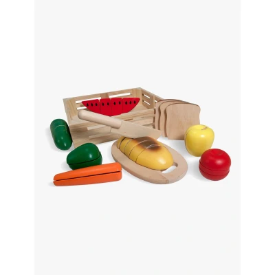 Bild av Melissa &amp; Doug Trä skära mat Rollleksak för barn Montessori leksak Träleksak Låtsaslek Leksaksmat 3+ Present till pojke eller flicka
