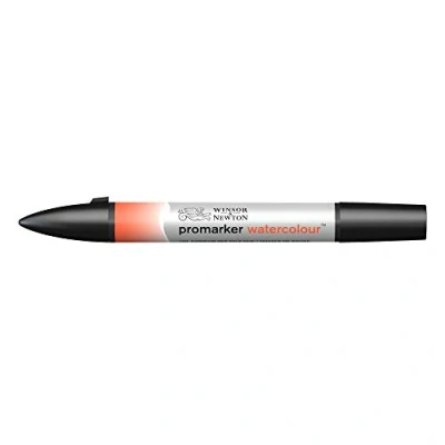 Bild av Winsor &amp; Newton 0201103 akvarellmärkpenna 2 spetsar, pensel och fin spets, ljusäkta, högpigmenterade akvarellfärger för kalligrafi, teckningar kadmiumröd ljus färgton
