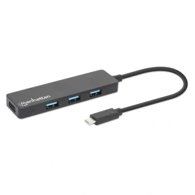 Bild av IC INTRACOM Manhattan USB C Dock/Hub Hub 4 porte Svart