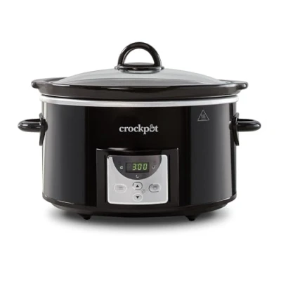 Bild av Crockpot Digital långsam spis 3,5 L (3 till 4 personer) programmerbar nedräkningstimer EU kontakt med 2 stift svart [CSC113X]