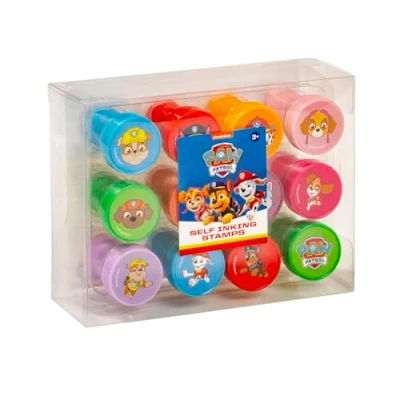 Bild av Stämpelset självfärgande stämplar i olika Paw Patrol motiv från Chase, Marshall, Skye, Rubble, Zuma present till barn