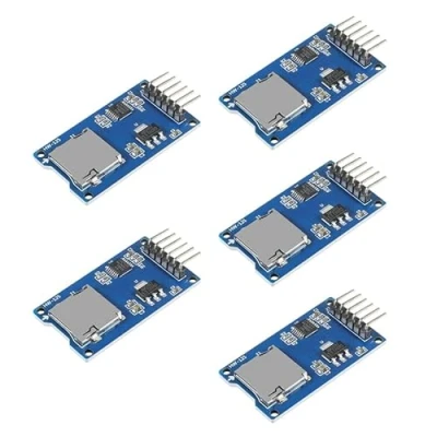 Bild av 5 stycken SPI Reader Micro minne SD TF kort minneskort sköldsmodul kompatibel med för Arduino