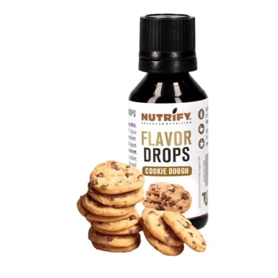 Bild av NUTRIFY Advanced Nutrition Cookie Dough Flavor Drops 30 ml, aromdroppar med Dougharoma, kalorifri, sockerfri, fettfri, vegansk, utan färgämnen