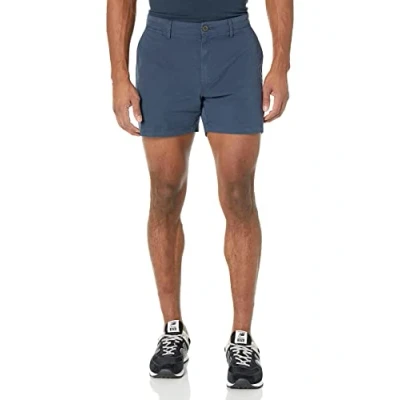 Bild av Amazon Essentials Herr Slim Fit 5 tum platt framsida komfort stretch chino kort (tidigare Goodthreads), marinblå, 42