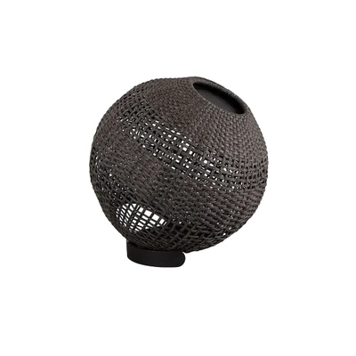 Bild av Cane line Illusion Lamp Round Golvlampa Soft Rope Dark Grey H53 x Ø51 cm