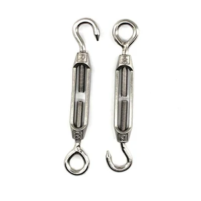 Bild av Turnbuckle trådspänning Faspiroty M12 2 pack 304 rostfritt stål justerbar krok och ögon set tung