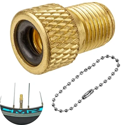 Bild av Your Day Mate adapter för Dunlop och Sclaverand ventil till Schrader ventil, 1 styck, DV SV AV med monteringskedja, cykelventiladapter, hjulventil, adapter, blixtventil, Presta
