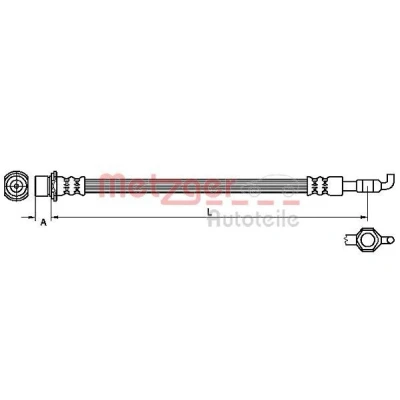 Bild av METZGER 4110971 Flexible De Frein 253