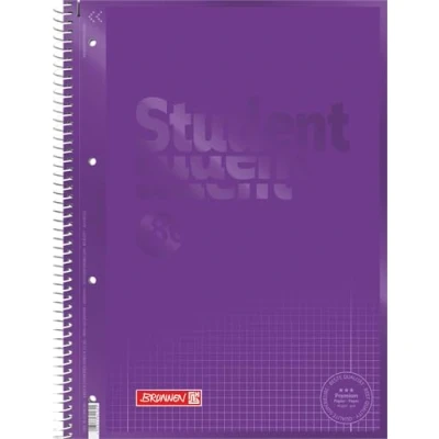 Bild av Brunnen 1067928160 anteckningsblock/collegeblock Student Colour Code (A4 rutig, linjerat 28, 90 g/m², 80 ark) lila