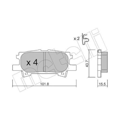 Bild av Bromsbeläggssats, skivbroms METELLI 22 0619 0
