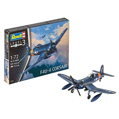Bild av Revell F4U 4 Corsair, Luftfarkostmodell med fast vinge, Monteringssats, 1:72, Avancerade, 65 styck