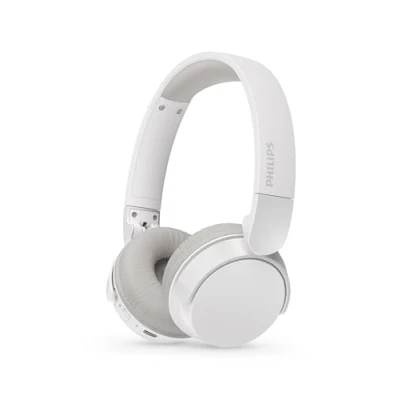 Bild av Philips TAH3209WT Lätta, trådlösa On Ear hörlurar med Bluetooth, passpassiv brusreducering 25 timmars speltid, naturligt ljud, tydliga samtal, dynamisk bas, 2 timmar USB C laddning Vit