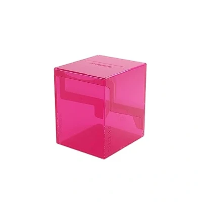 Bild av Gamegenic Bastion 100+ XL däckbox kompakt, säker och perfekt organiserad för dina samlarkort! Skyddar säkert dubbelärmade kort, rosa färg, tillverkad