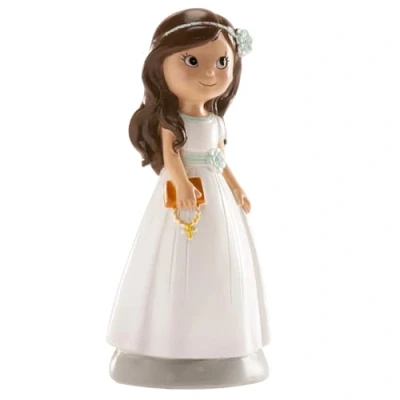 Bild av Dekora Dekoration Flicka, Figur Nattvard Cake Elena, Mångfärgad, 13 cm