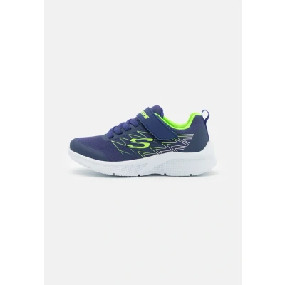 Bild av Skechers Jungen Microspec Texlor Sneaker, Blå textil orange lime trim, 12.5 UK