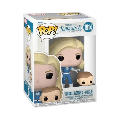 Bild av Funko Pop! &amp; Buddy: Fantastic Four (2025) Invisible Woman Samling Vinylfigur Presentidé Officiell Merchandising Leksaker för barn och vuxna