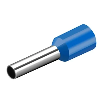 Bild av Heschen sladd terminal E2510 AWG 14/2,5 mm², kabelkopparkrimpanslutning, vinylisolerad, blå, förpackning med 1 000