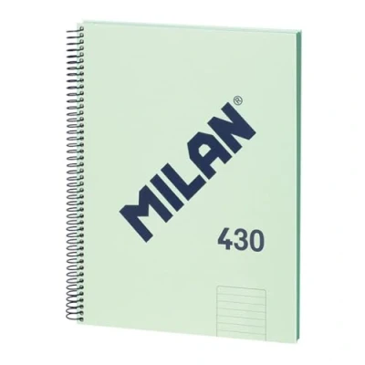 Bild av MILAN® A4 inbunden anteckningsbok med rutnät 5 x mm, 80 ark, 95 gr/m² papper serie 1918 grön