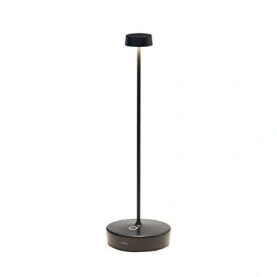 Bild av Zafferano, Swap Pro Lampa, Uppladdningsbar Sladdlös Bordslampa med Touchkontroller, Lämplig För Interiör och Utomhus, Dimmer, 2700 K, Höjd 32,5 cm, Färg Svart