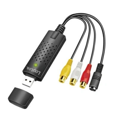 Bild av LogiLink VG0030A USB 2.0 ljud /videogravare, 3 x Cinch miniDIN5 (S video) för Windows 7/8/10/11, Mac OS 10.7 eller högre, Android 5.0 högre