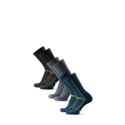 Bild av Danish Endurance LONG Distance Running CREW 3 PACK Träningssockor, Storlek: 39 42, Multicolor black grey navy