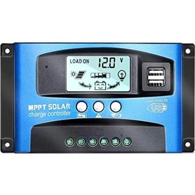 Bild av Y&amp;H 40A MPPT automatisk fokusövervakning solpanel laddningsregulator 12V/24V med dubbel USB port, LCD skärm, modell: Wanderer BL912