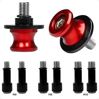 Bild av Evermotor Universal motorcykel CNC aluminium M6X1 mm, M8X1,25 M10X1,25 Svängarmsspolreglage, stöd för Yamaha YZF R1, R3, R6, R25, R125, staffli
