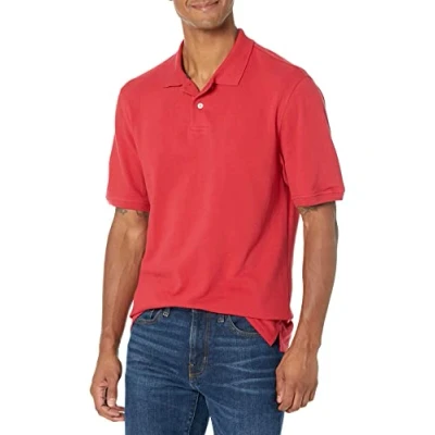 Bild av Amazon Essentials Men&#039;s Pikétröja i bomull med normal passform (finns Big &amp; Tall), Röd, M
