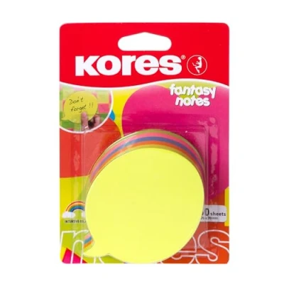 Bild av Kores Bubbelformade fantasi klisterlappar färgade, självhäftande anteckningar, anteckningsblock, skolmaterial, lärartillbehör, kontorsmaterial 70 x mm, paket med 1 250 ark