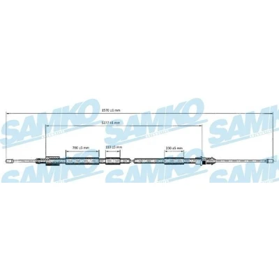Bild av LPR C0119B Câble De Frein 1545/1280 à disque CITROËN: Xsara 5 portes, Coupe, Break