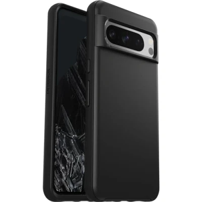 Bild av OtterBox Symmetry skal för Google Pixel 8 Pro, stöttåligt, fallsäkert, skyddande tunt skal, testad till militärstandard x3, Svart