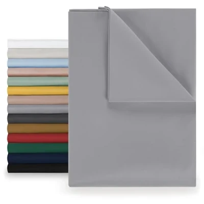 Bild av Blumtal® Basic Lakan 220x275 cm utan resår OEKO TEX certifierat av borstat mikrofibertyg 220x275cm i grått
