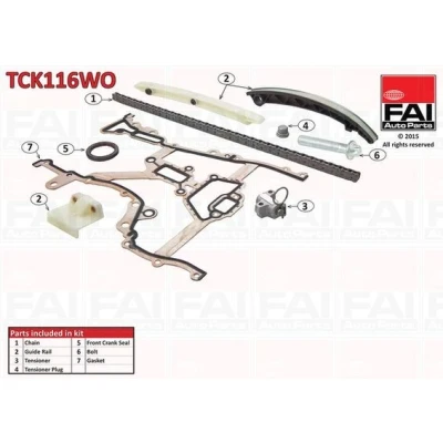 Bild av FAI AutoParts TCK116WO Jeu de distribution à chaînes avec joints, sans roues dentées Simplex, Chaîne vélo OPEL: Corsa D 3/5 portes
