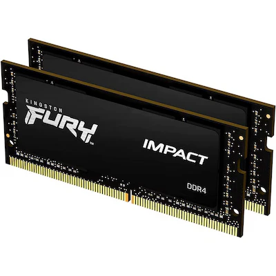 Bild av Kingston FURY Impact 16 (2 x 8 GB) 3200 MHz DDR4 CL20 laptopminneskit med 2 KF432S20IBK2/16