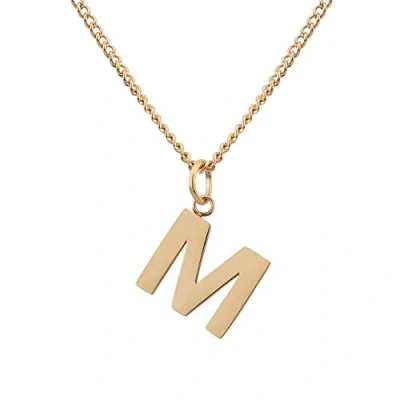 Bild av Kedja med bokstaven M Guld 18 karat Vattentät I Guldkedja för damer A Z hänge Initial Letter Chain