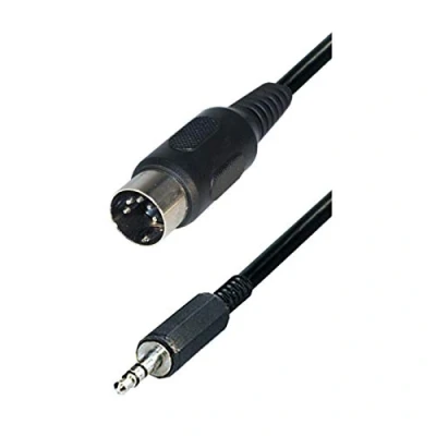 Bild av Anslutningskabel 5 stifts DIN kontakt jackkontakt 3,5 mm stereo, 1,5 m