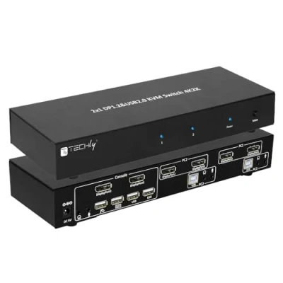 Bild av IC INTRACOM techly 2 Port DisplayPort1.2 Dual Monitor KVM Switch