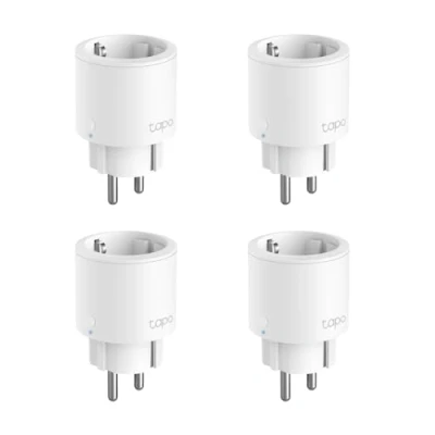 Bild av Tapo Nano WiFi smart uttag, förbrukningsspårning, 16A typ F, kompatibel med Alexa och Google Home, styr radiator, uppvärmning, energibesparing, röststyrning, P115 (4 pack)